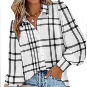 NWT Zeagoo Button Down Top